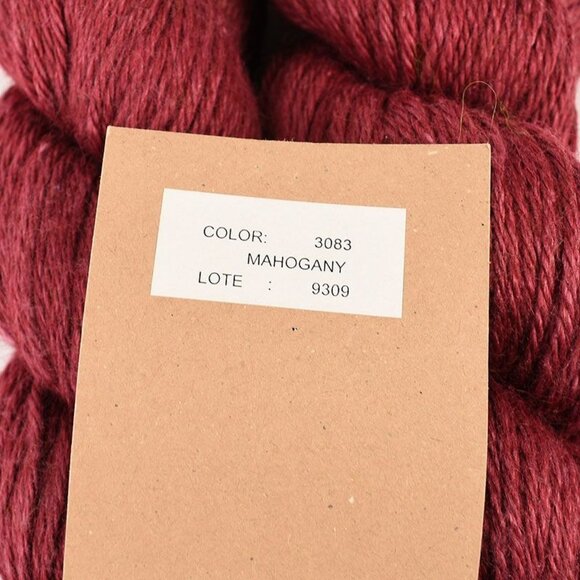 Aslan Trends King Baby Llama Mulberry Silk Yarn Worsted Weight 2 Skein Mahogany - Picture 4 of 4